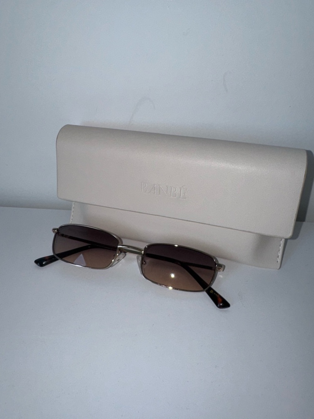 Banbé Beige Sunglasses with Brown Gradient Lenses - Picture 2 of 10